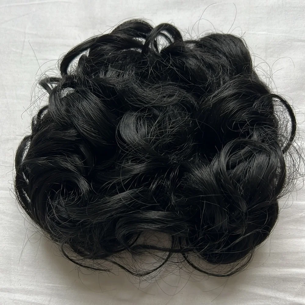Messy Bun Scrunchie Chignon Updo Curly Bun Combs in Hairpiece